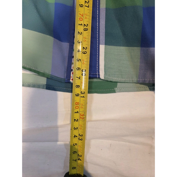 Di Nero Milano Men Long Sleeves Shirt XL Squared Pattern Pre-Owned - Picture 10 of 10